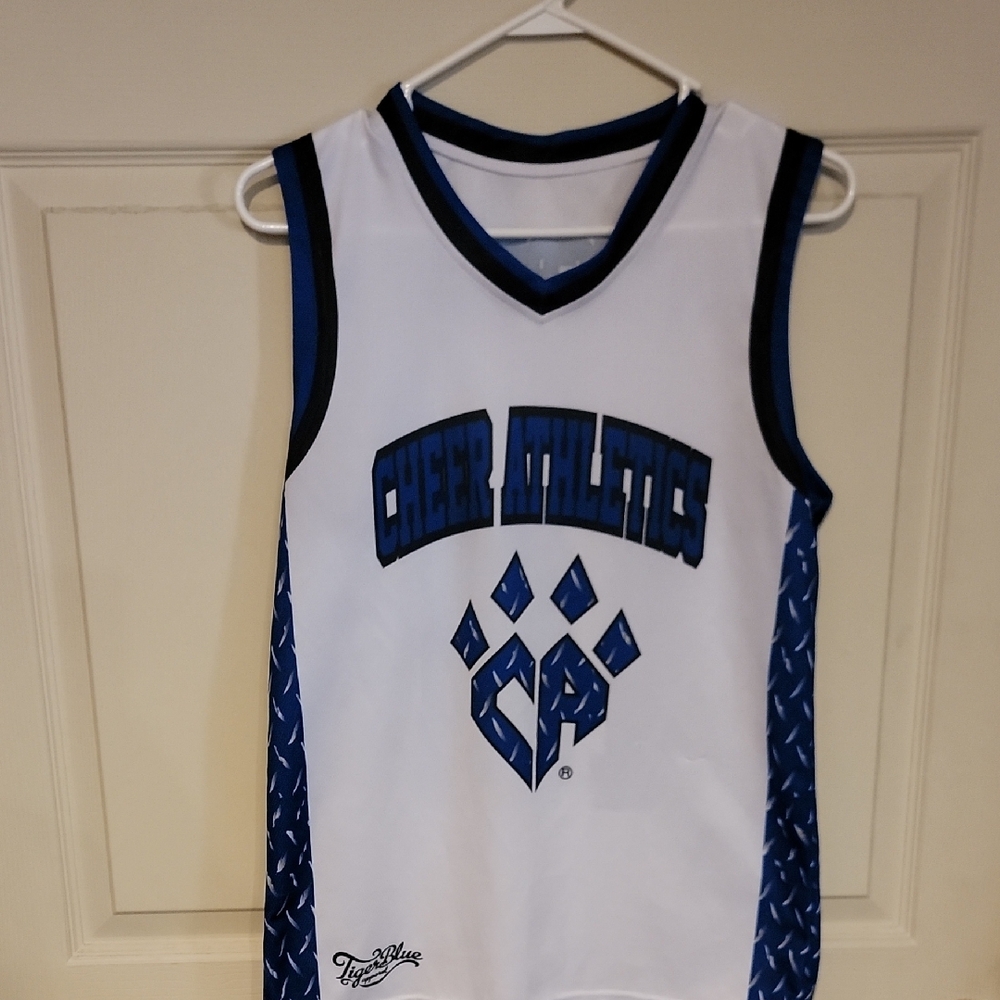 White and Blue Cheer Athletics Pittsburgh Jersey